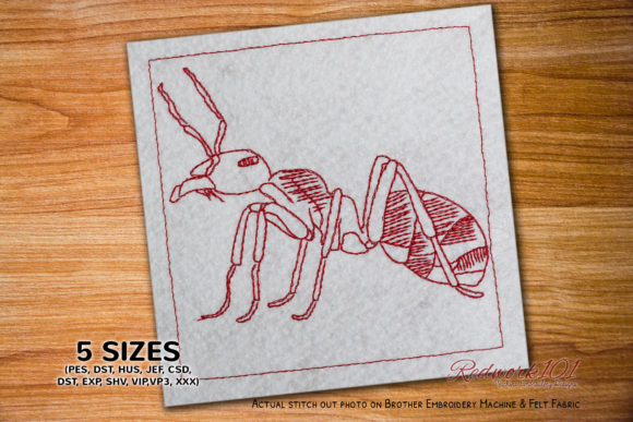 Aggressive Ant: A Playful Embroidery Design for Unique Seasonal Gifts