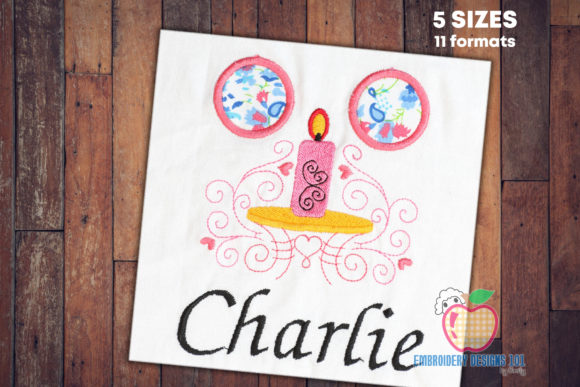 Applique Frame with Designer Candle