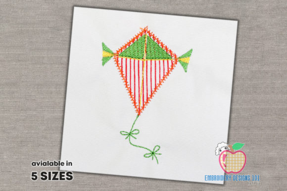 Colorful Flying Kite Applique Design Review
