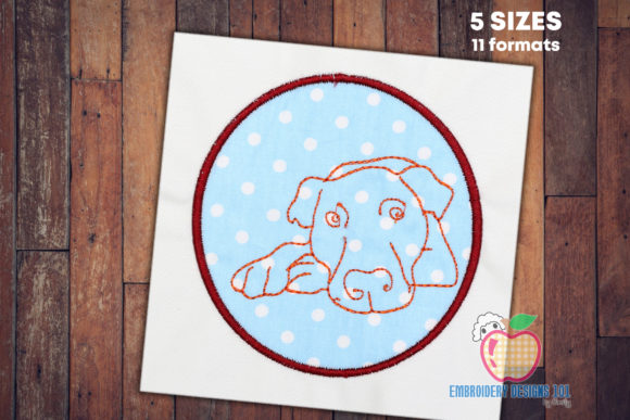 Dog Face As the Applique Design