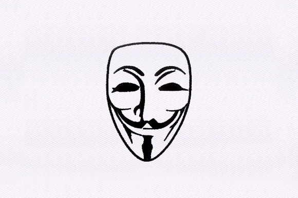Fawkes Mask Embroidery Design Review for Small Business Merch