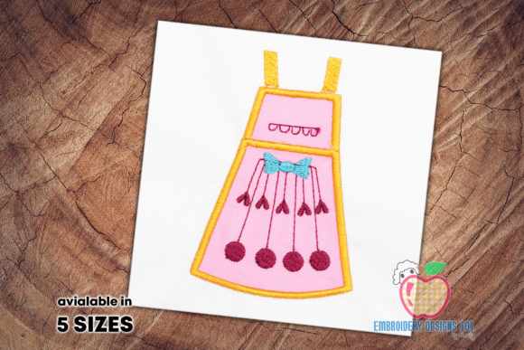 Kitchen Apron Applique Pattern: Design Review for Business Merch