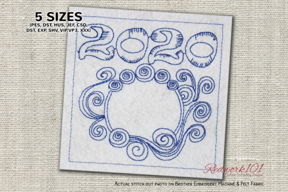 New Year Abstract Pattern Redwork A Designer's Review