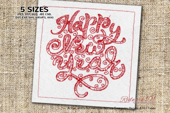New Year Collage Design Review for Real Embroidery Projects