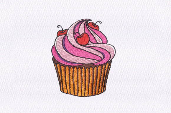 Pink Cupcake Embroidery Design Review for Etsy Sellers